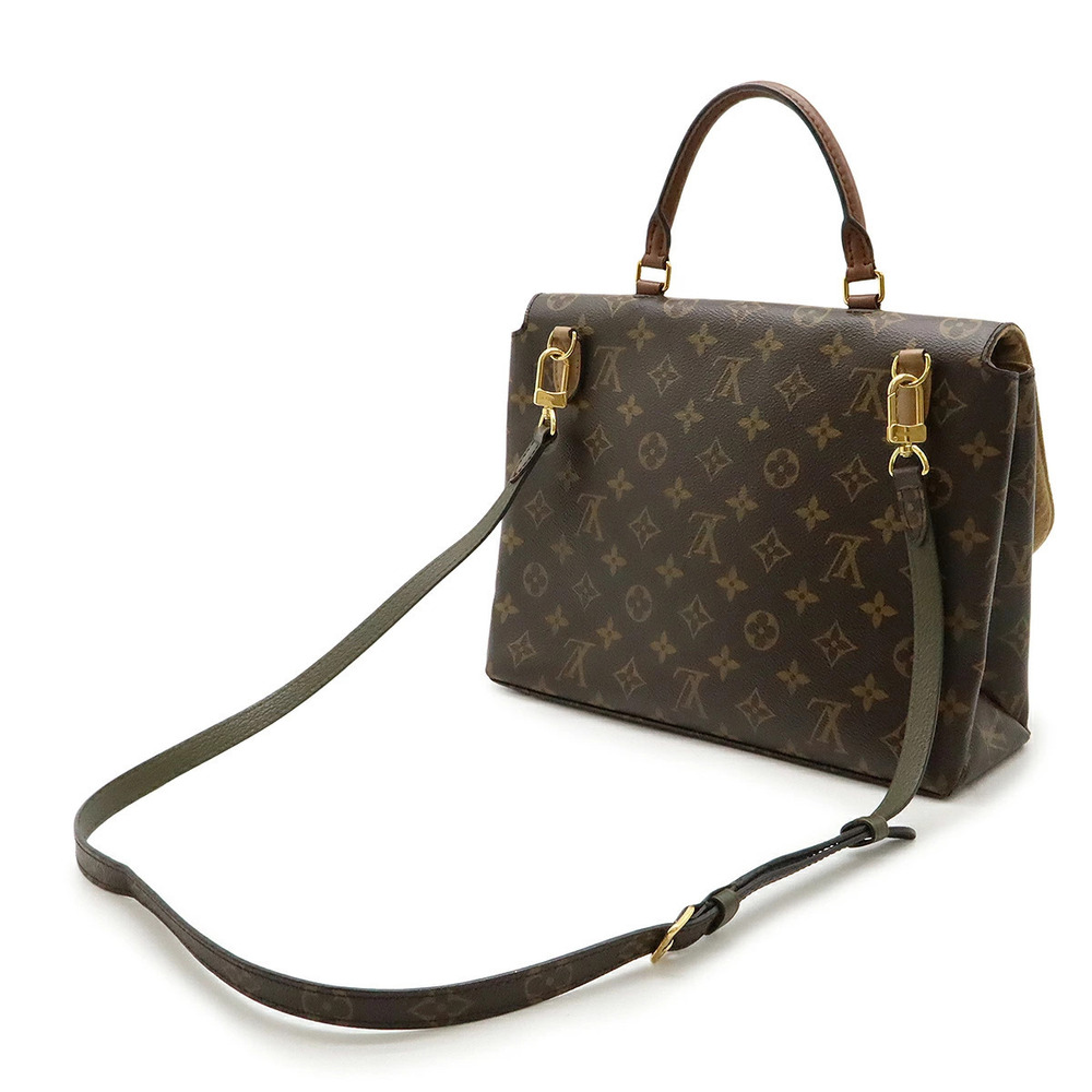 Louis Vuitton Monogram Crossbody Marignan Leather Bag Sesame Handbag Brown
